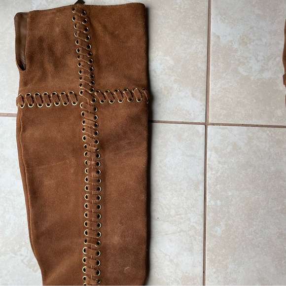 Michael Kors Malin Grommet Suede Boot Over Knee OTK OTN size 5.5 women’s boots - Picture 11 of 17